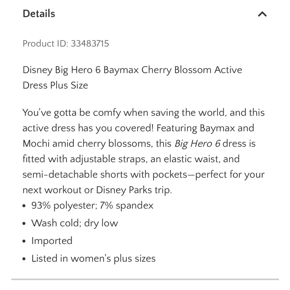 EUC Disney Box Lunch Baymax Big Hero Red One Piece Swimsuit/Active Dress Size 3x - Picture 8 of 14